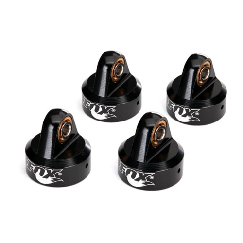 AX8456 Shock caps, aluminum (black-anodized), Fox Shocks (4)