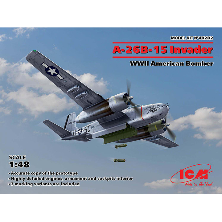 BICM48282 1대48 A-26B-15 인베이더 - 2차대전 전쟁 사양