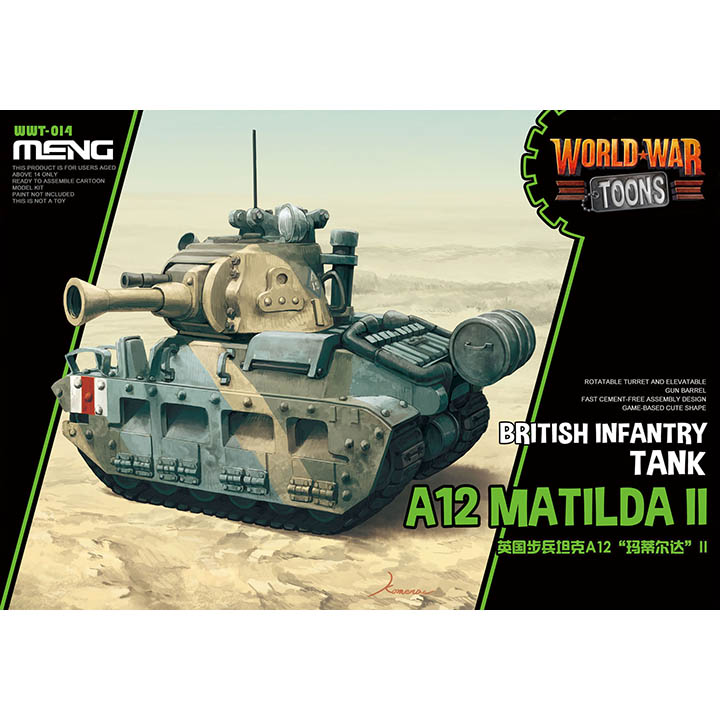 CEWWT-014 A12 마틸다 2 영국군 보병 전차 - 카툰 모델