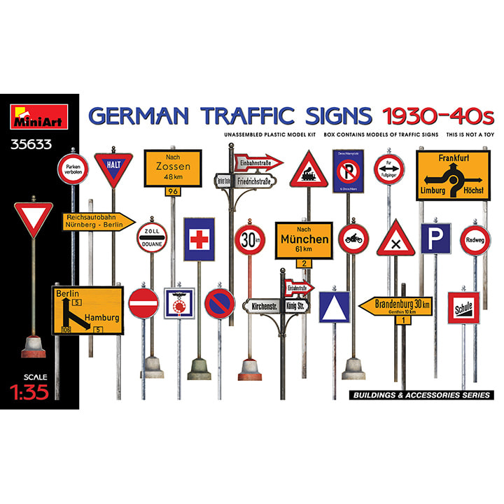 BE35633 1대35 독일 교통 표지판 1930-1940