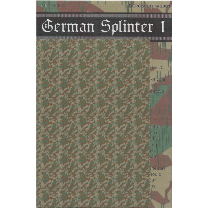 ED35-007 1대35  독일군 스프린터 I 위장복 데칼