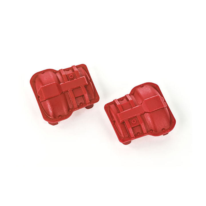 AX9738-RED Axle cover, front or rear (red) (2)