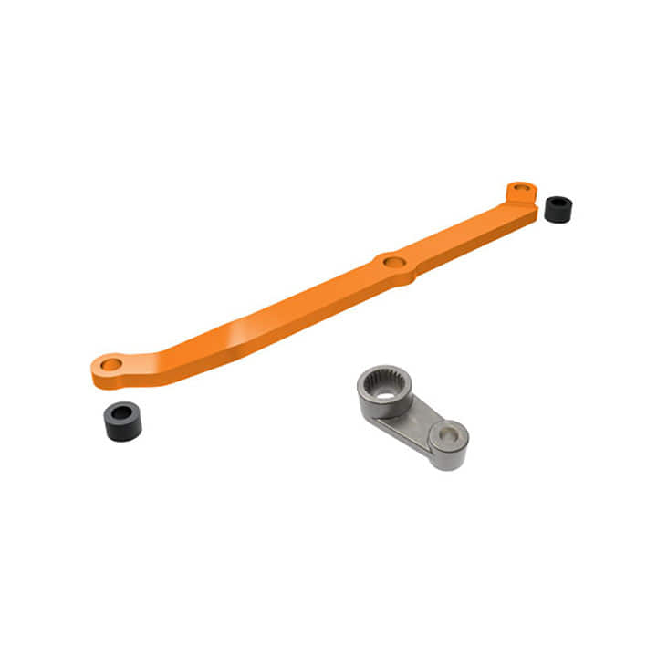 AX9748-ORNG Steering link,6061-T6 aluminum (orange-anodized),servo horn,metal/spacers (2)