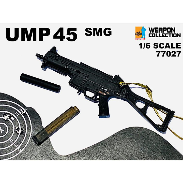 BD77027 1대6  UMP 45 기관단총 - 액션 피규어용 모형 제품/작동 불가