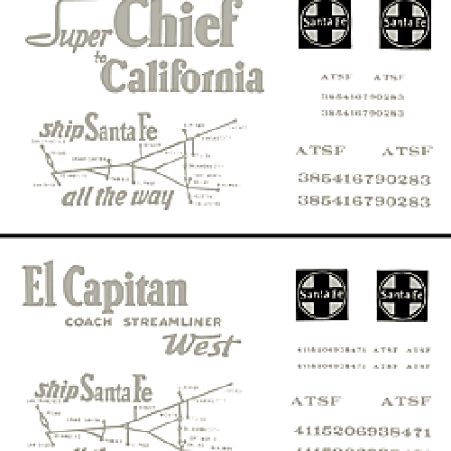 JWDT604 Santa Fe Box Cars El Capitan/Super Chief