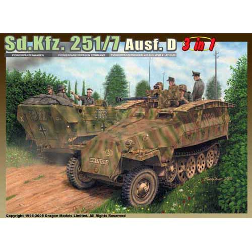 BD6223 1/35 Sd. Kfz. 251/7 Ausf. D Pioneerpanzerwagen (3 in 1) -