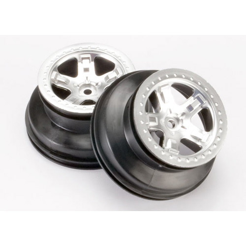 AX5872 Wheels SCT satin chrome beadlock style dual profile (2.2&#039;&#039; outer 3.0&#039;&#039; inner) (4WD front/rear 2WD rear only)
