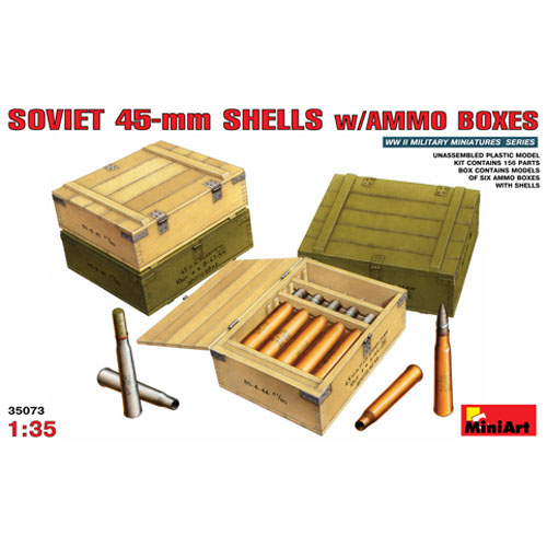 BE35073 1/35 Soviet 45mm Shells w/Ammo Boxes