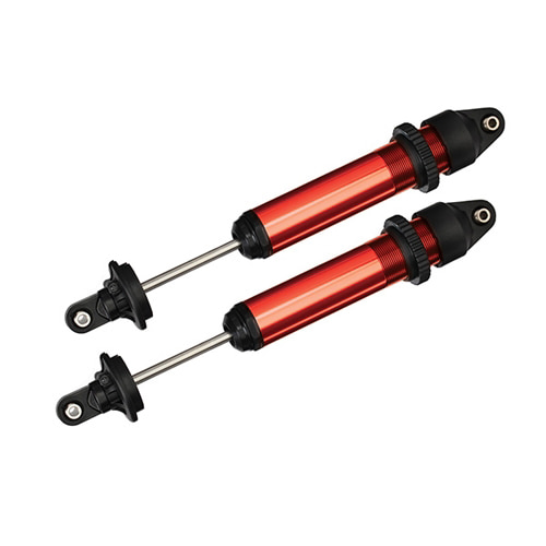 AX7761R Shocks, GTX, aluminum, red-anodized (fully assembled w/o springs) (2)
