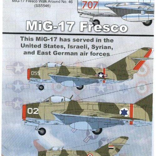 ESEP48272 1/48 MIG-17 Fresco (United State Israel Syrian East German)