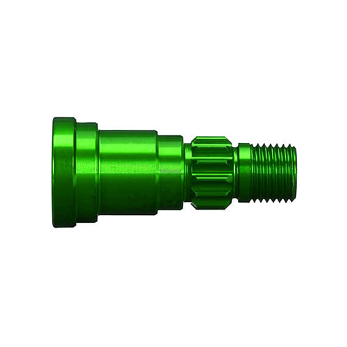 AX7768G Stub axle, aluminum (green-anodized) (1) (use only with #7750X driveshaft)