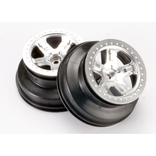 AX5874 Wheels SCT satin chrome beadlock style dual profile (2.2&#039;&#039; outer 3.0&#039;&#039; inner) (2WD front)