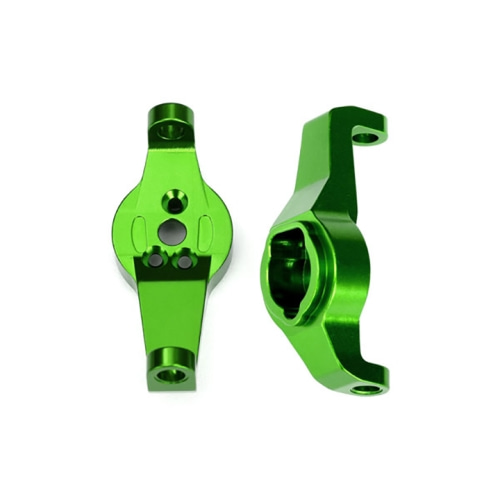 AX8232G Caster blocks, 6061-T6 aluminum (green-anodized), left and right