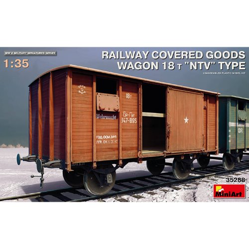 BE35288 1/35 Railway Covered Goods Wagon 18t NTV Type