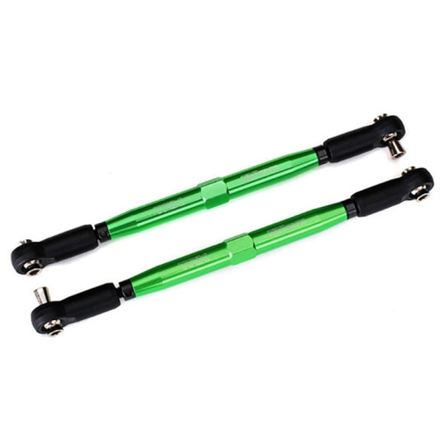 AX7748G Toe links, X-Maxx (TUBES green-anodized, 7075-T6 aluminum, stronger than titanium) (157mm) (2)/ rod ends, assembled with steel hollow balls (4)/ aluminum wrench, 10mm (1)
