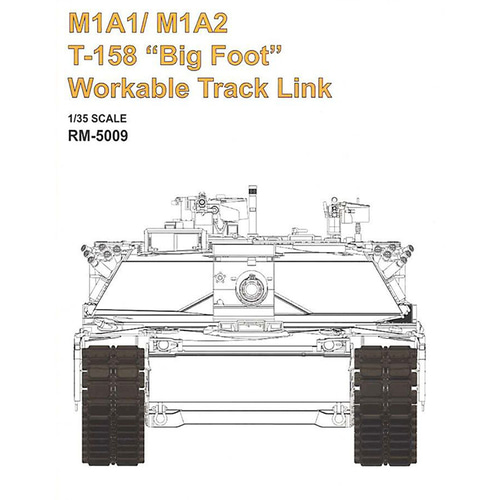 CRM5009 1대35 M1A1/M1A2 T-158 연결식 트랙-전차 미포함