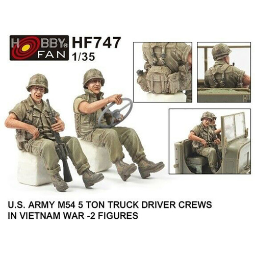 BFHF747 1대35 M54 5톤 트럭 운전병- 베트남전- 인형 2개 포함- 레진 재질