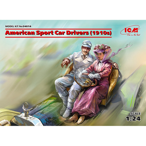 BICM24014 1대24 미국 스포츠카 드라이버 1910넌대 - 남자 인형 1개, 여자 인형 1개 - 차량 미포함