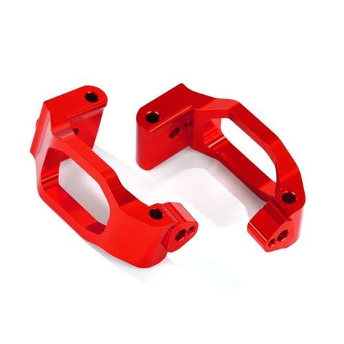 AX8932R Caster blocks (c-hubs), 6061-T6 aluminum (red-anodized), left &amp; right/ 4x22mm pin (4)/ 3x6mm BCS (4)/ retainers (4)