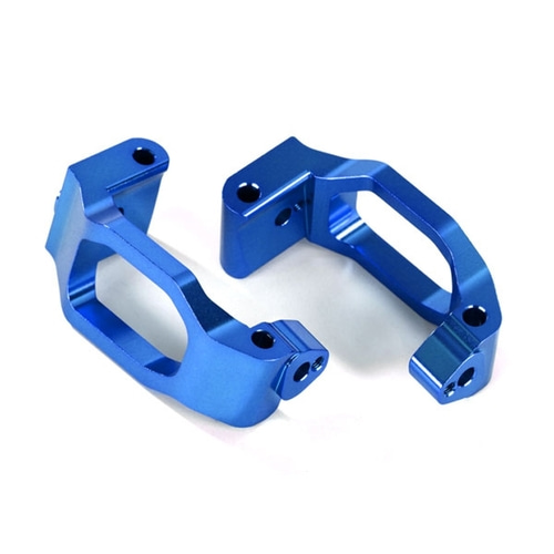 AX8932X Caster blocks (c-hubs), 6061-T6 aluminum (blue-anodized), left &amp; right/ 4x22mm pin (4)/ 3x6mm BCS (4)/ retainers (4)