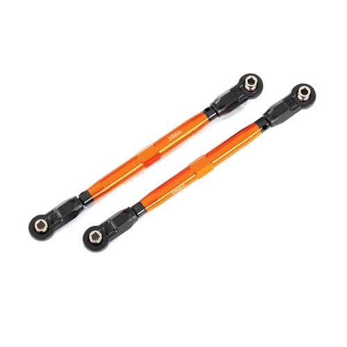 AX8997A Toe links, front (TUBES orange-anodized, 6061-T6 aluminum) (2) (for use with #8995 WideMAXX™ suspension kit)