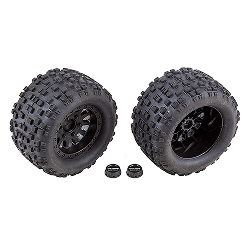 AA25841 Rival MT10 Tires and Method Wheels, mounted, hex, black