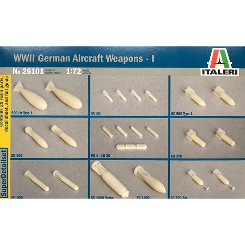 BI26101 1/72 Luftwaffe Weapons I (독일군항공무장세트)