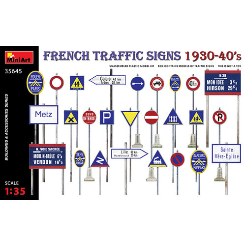 BE35645 1대35 프랑스 교통 표지판 1930 - 40년대