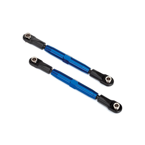 AX3643X Camber links, front (TUBES blue-anodized, 7075-T6 aluminum, stronger than titanium) (83mm) (2)/ rod ends (4)/ aluminum wrench (1) (#2579 3x15 BCS (4) required for installation)