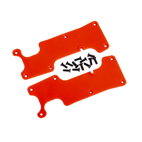 AX9634R Suspension arm covers, red, rear (left and right)/ 2.5x8 CCS (12)