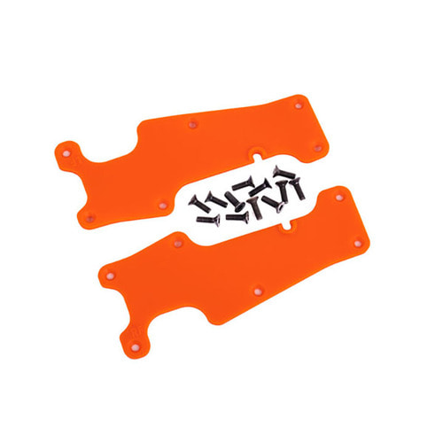 AX9633T Suspension arm covers, orange, front (left and right)/ 2.5x8 CCS (12)