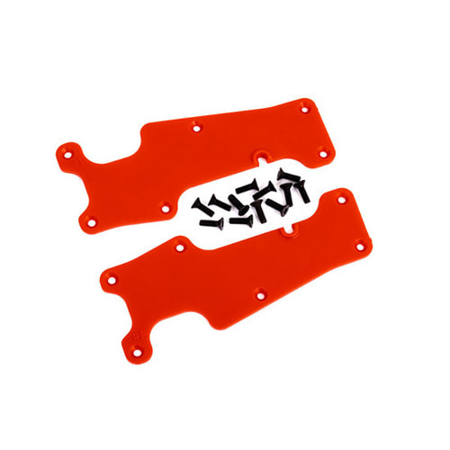 AX9633R Suspension arm covers, red, front (left and right)/ 2.5x8 CCS (12)