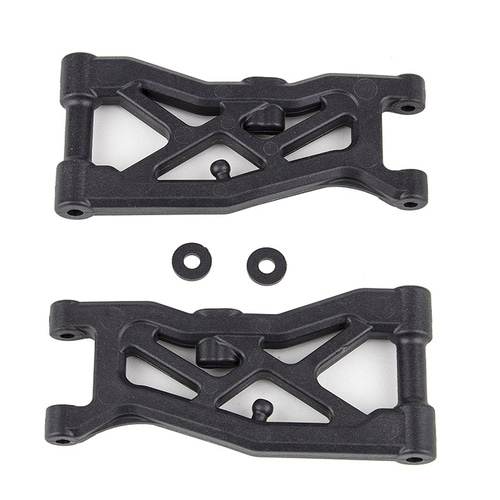 AA92328 RC10B74.2 FT Front Suspension Arms, gull wing, carbon