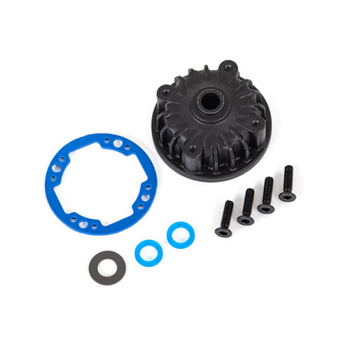 AX9081 Housing, center differential/ x-ring gaskets (2)/ 5x10x0.5 PTFE-coated washer (1)/ 2.5x10 CCS (4)