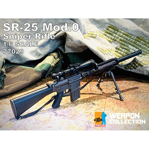 BD77029 1대6  SR-25 Mod.0 저격총 - 액션 피규어용 모형 제품/작동 불가