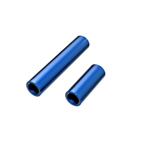 AX9752-BLUE Driveshafts,center,female,6061-T6 aluminum blue-anodized-front,rearfor use with 9751 metal center driveshafts