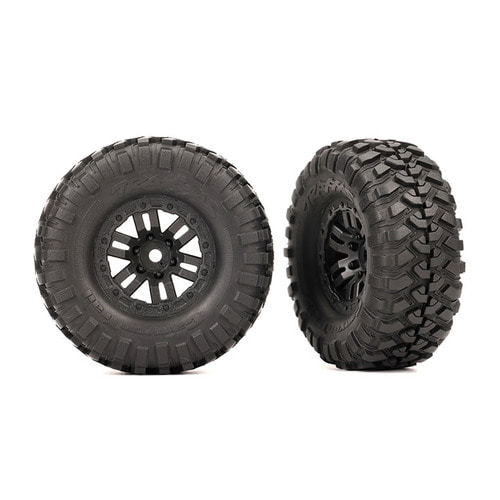 AX9773 Tires &amp; wheels, assembled (black 1.0&quot; wheels, Canyon Trail 2.2x1.0&quot; tires) (2)