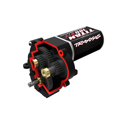 AX9791 Transmission,complete-high range (trail) gearing-16.6:1 reduction ratio-includes Titan® 87T motor