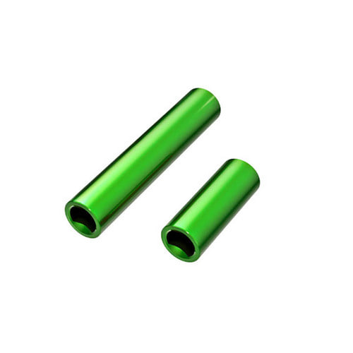 AX9752-GRN Driveshafts, center, female, 6061-T6 aluminum (green-anodized) (front &amp; rear) (for use with #9751 metal center driveshafts)
