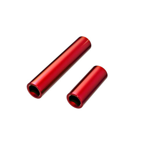 AX9752-RED Driveshafts, center, female, 6061-T6 aluminum (red-anodized) (front &amp; rear) (for use with #9751 metal center driveshafts)