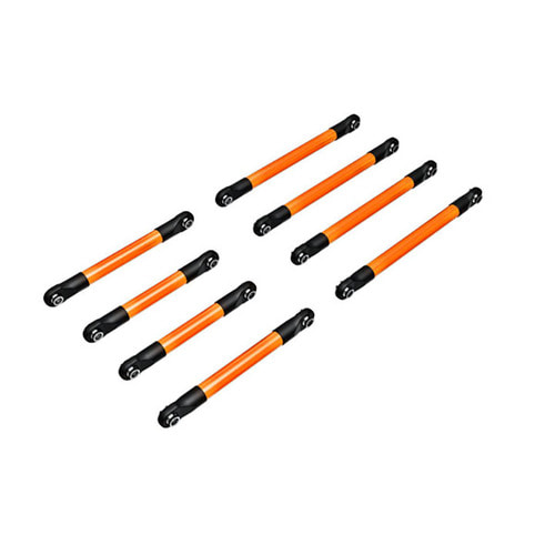 AX9749-ORNG Suspension link set, 6061-T6 aluminum (orange-anodized) (includes 5x53mm front lower links (2), 5x46mm front upper links (2), 5x68mm rear lower or upper links (4))