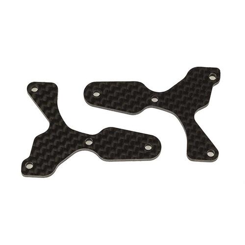 AA81532 RC8B4 FT Front Lower Suspension Arm Inserts, carbon fiber, 2.0 mm