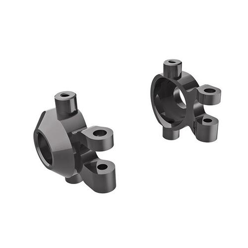 AX9737-GRAY Steering blocks,6061-T6 aluminum dark titanium/2.5x12mm BCS/2x6mm SS