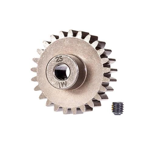 AX6492X Gear,25-T pinion,1.0 metric pitch,fits 5mm shaft/set screw for use with steel spur gears