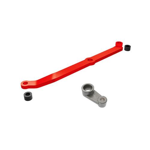 AX9748-RED Steering link,6061-T6 aluminum red/servo horn/spacers(2)/3x6mm CCS(1)/2.5x7mm SS(1)
