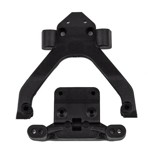 AA71182 RC10B6.4 Front Top Plate and Ballstud Mount, angled
