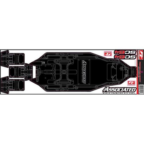 AA71185 RC10SC6.4 FT Chassis Protective Sheet, printed