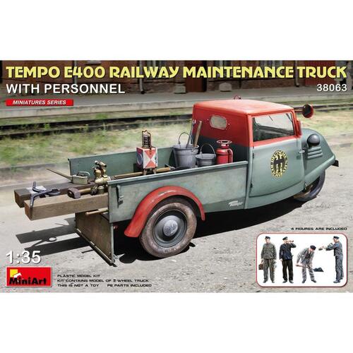 BE38063 1대35 Tempo E400  철도 유지보수용 트럭 - 인형 포함