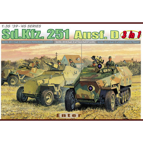 BD6233 1/35 Sd.Kfz. 251 Ausf. D Half track (3 in 1 kit)