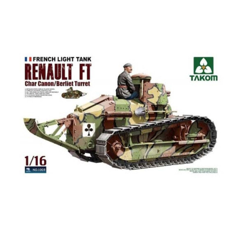 BT1003 1/16 French Light Tank Renault FT Char Canon/Berliet Turret